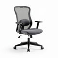 Office chair with adjustable arms and lumbar support in black mesh 60 x 60 x 100cm