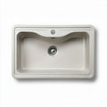 Composite kitchen sink 33 x 22 x 9 inches beige color with single bowl