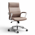 Brown ergonomic office chair with adjustable height and swivel base 60 x 60 x 100cm