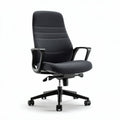 Ergonomic office chair with adjustable height and soft fabric upholstery