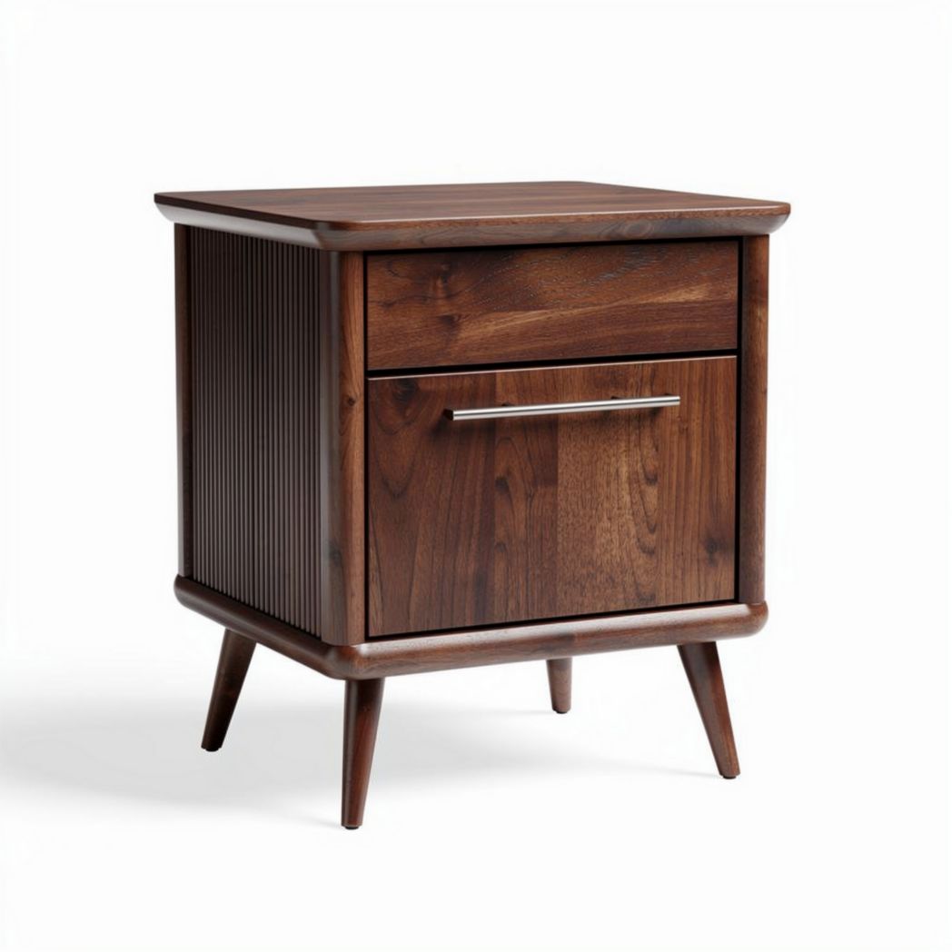 Wooden nightstand with one drawer and modern design 40 x 40 x 50cm